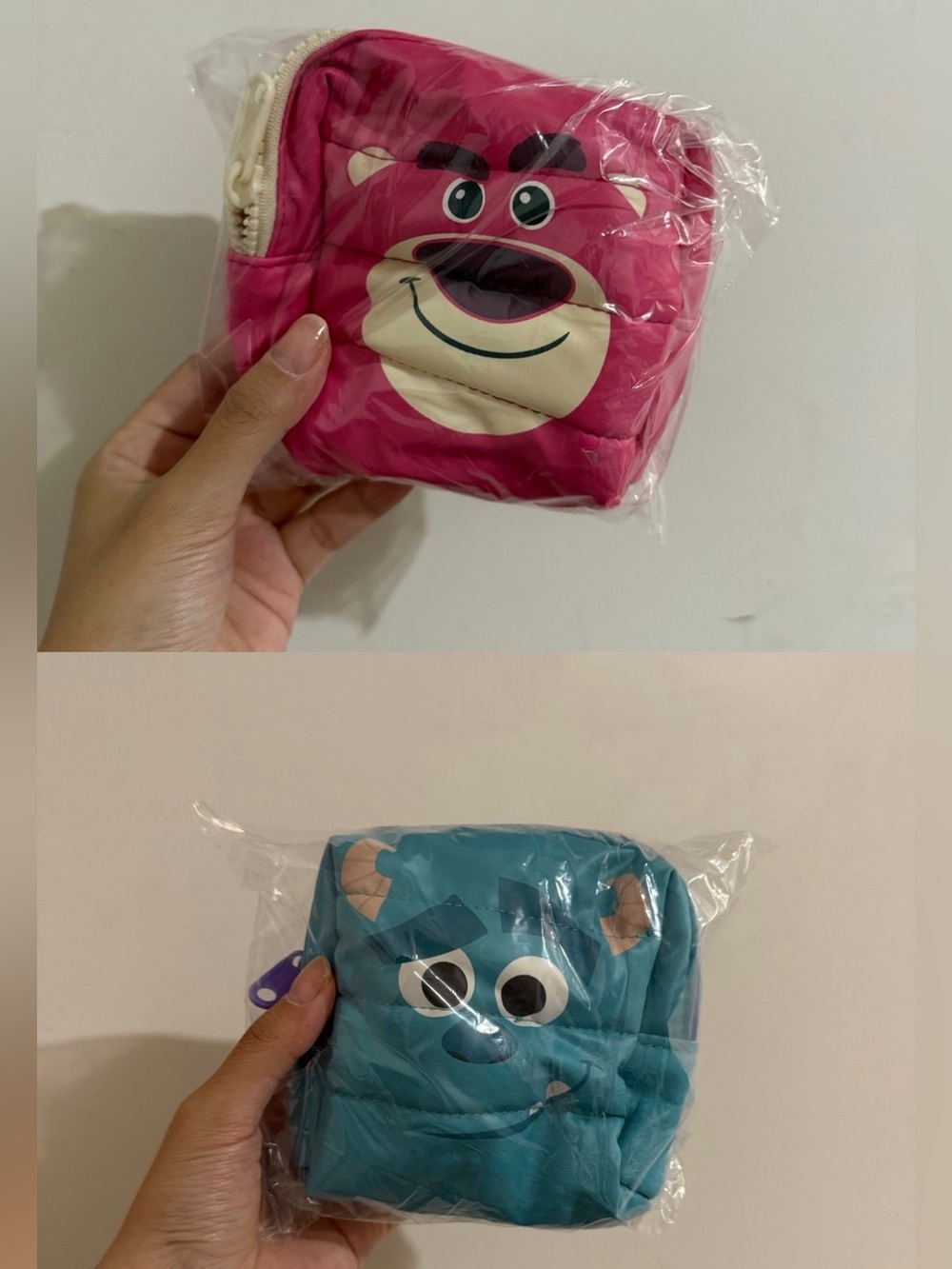 Mediheal x Disney Toy Story Lotso Bear and Monsters Inc Sulley Makeup Pouches